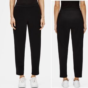 EILEEN FISHER Black Flex Tencel Ponte Pull On Pant-SP
